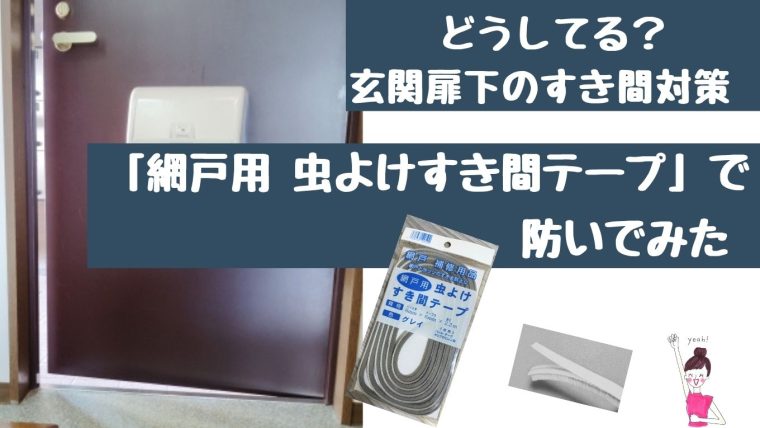 【どうしてる？玄関扉下のすき間対策】「網戸用 虫よけすき間テープ」で防いでみた